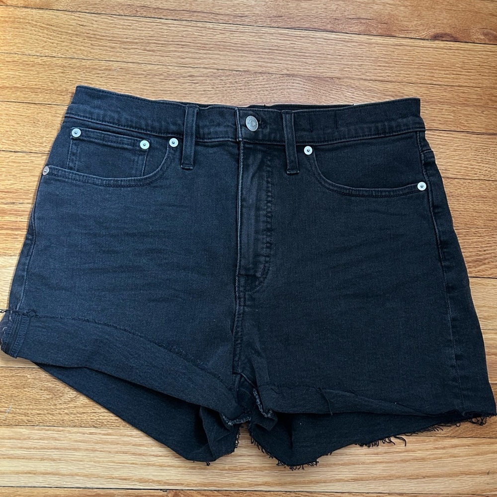 Madewell Black Jean Shorts